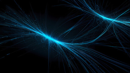 Futuristic Blue Fiber Optic Light Design

