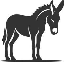 Mule animal silhouette vector