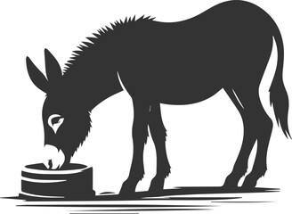 Mule animal silhouette vector
