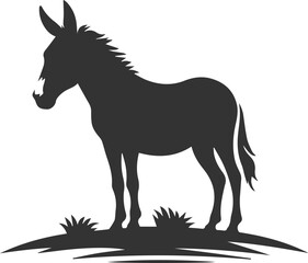 Mule animal silhouette vector