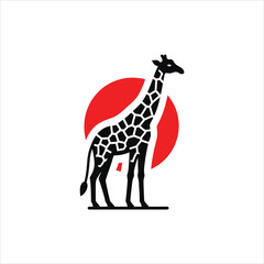 Giraffe Vector Illustration – Wildlife Animal Art Design