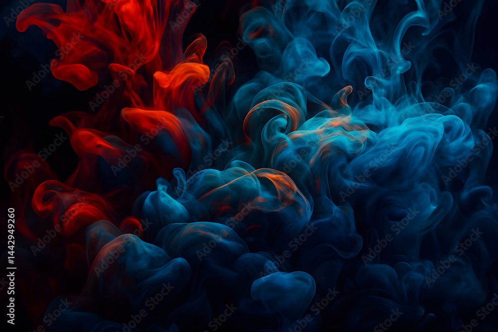Poster chromatic reverie: a mesmerizing display of swirling colors dance against a dark backdrop, creating 