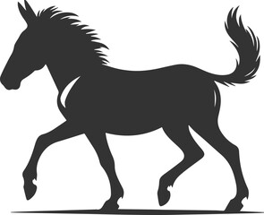 Mule animal silhouette vector