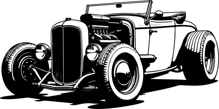 Classic Hot Rod Car Vector design
