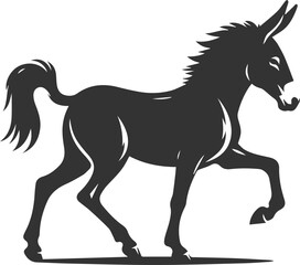 Mule animal silhouette vector