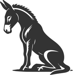 Mule animal silhouette vector