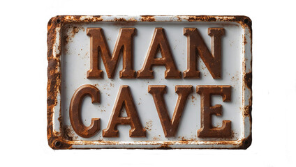 Man cave metal sign