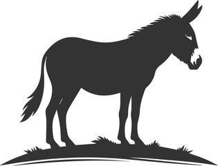 Mule animal silhouette vector