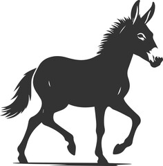 Mule animal silhouette vector
