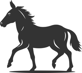Mule animal silhouette vector