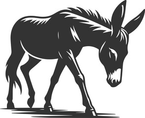 Mule animal silhouette vector