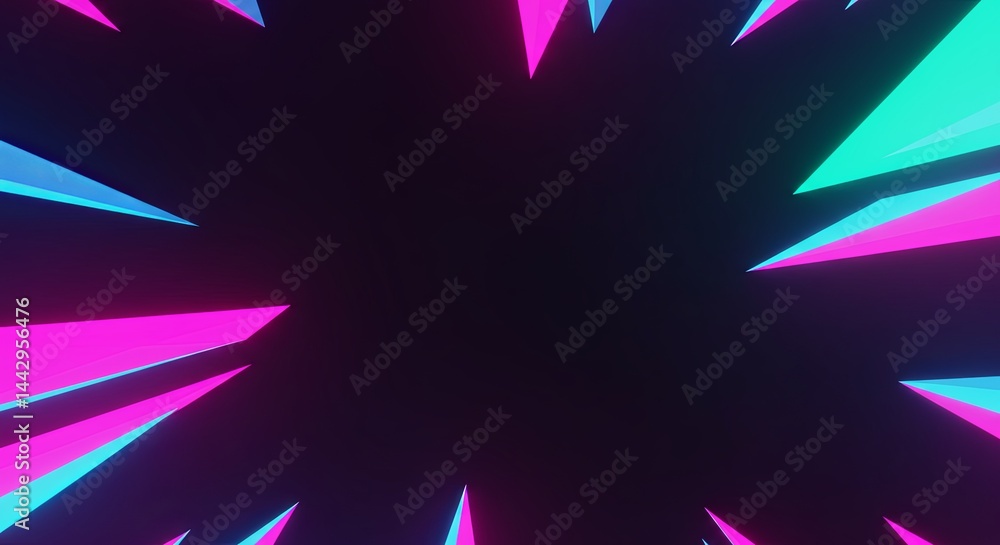 Poster A colorful background with a black border