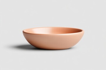 Simple, terracotta-colored bowl