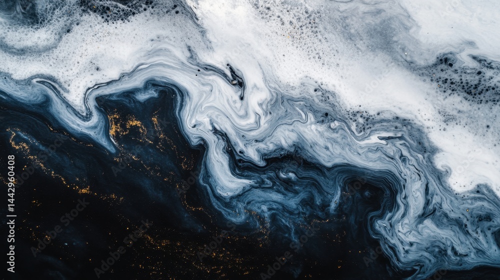Poster abstract art in motion capturing the essence of fluid dynamics and ethereal beauty with swirling tex
