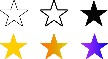 Obraz premium star favorite icon. Social media symbol. rating symbol reward signs. Recommend icons. representing a favorite