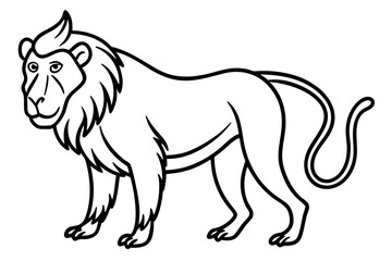 Mandrill Stylized Linework