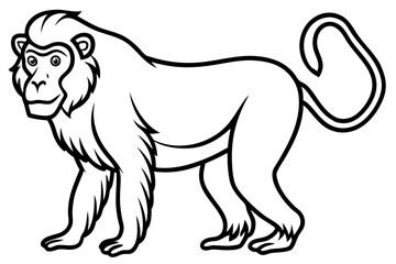 Mandrill Stylized Linework
