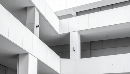Obraz premium Geometric architecture detail modern concrete structure building abstract concrete architect.j