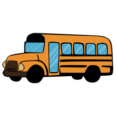 yellow school bus. School bus isolated on white