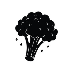 Vegetable Broccoli Falling vector illustration