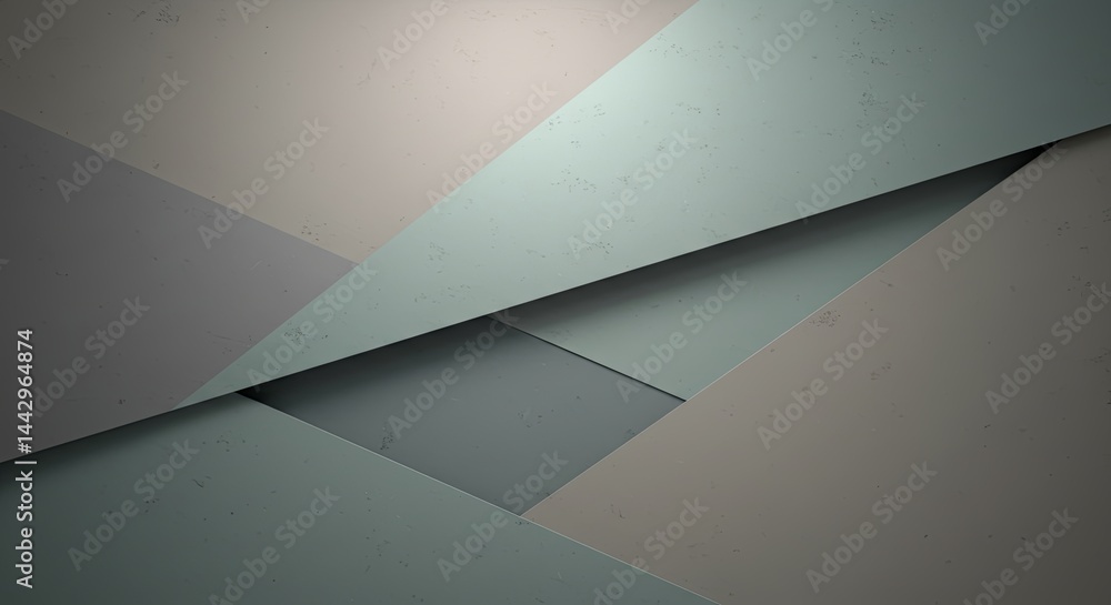 Poster a gray and white background with a series of triangles