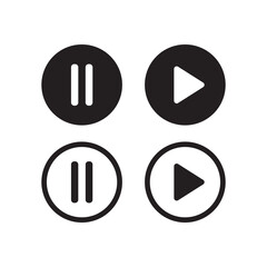 play pause buttons icon