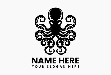 Bold Octopus Graphic. Mysterious Sea Creature Design