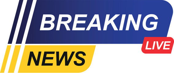 Breaking News Banner - Live Alert Strip for News Broadcasts & Emergency Announcements