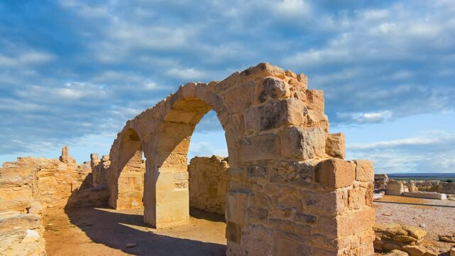  amatus polis ruin cyprus time lapse scene