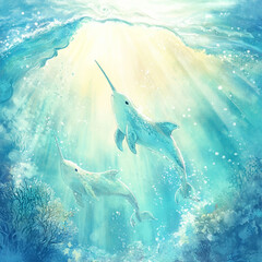 shark and diver