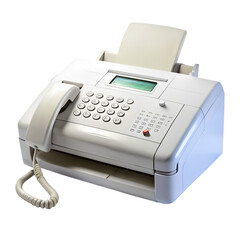 Fax machine isolated on transparent background 