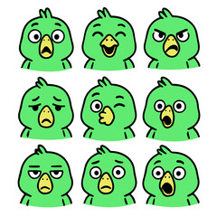 parrot emotions icons set cartoon vector
vector set collection cartoon animals illustrations on white background
cartoon collection parrot
collection of 9 cartoon animals