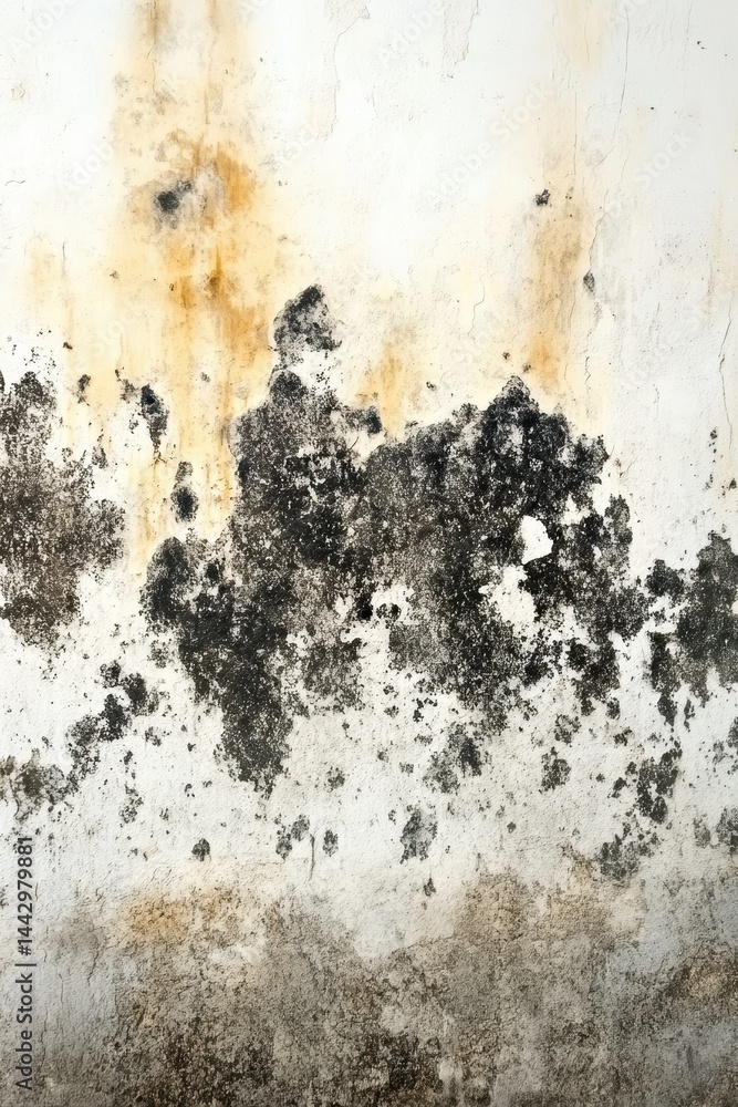 Poster Grungy Background Depicting a Distressed and Damaged Wall with Stains and Patches for Artistic and Dramatic Effects