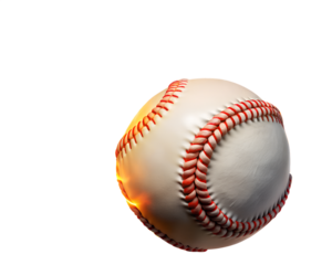 baseball on white background