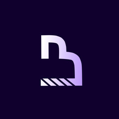 Letter B simple logo vector 