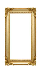 Luxury Gold Border Frame PNG Transparent Background