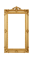 Luxury Gold Border Frame PNG Transparent Background