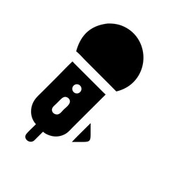 Microphone Icon Vector – Handheld Mic Symbol for Music, Singing & Interview Graphics