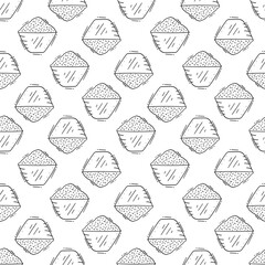 food pattern. fast food seamless pattern. doodle food and beverage seamless pattern. food background