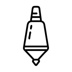 Outline Highlighter Pen Icon - Vector Marker for UI and Education Design