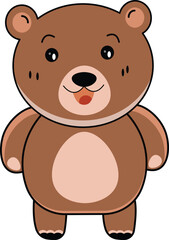 Fototapeta premium MInimal Cute Bear Icon