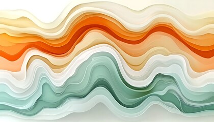 Abstract wavy layers of pastel colors