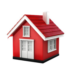 A vibrant,  small,  3-dimensional  house model,  perfect for real estate or architectural visualization.