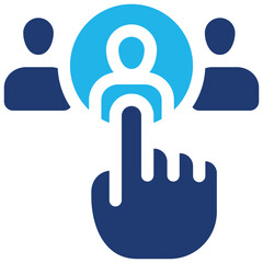 Choosing icon symbol. Vector illustration.