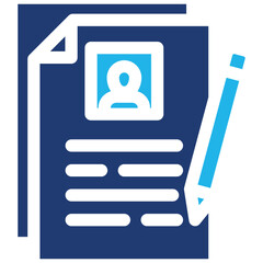 Fototapeta premium Cv icon symbol. Vector illustration.