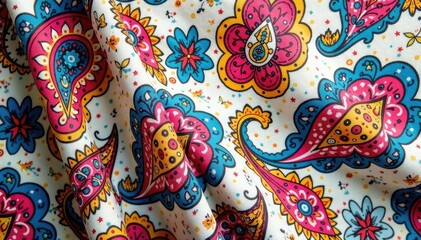 Subtle, muted paisley pattern on soft cotton fabric , minimal, cotton, fabric