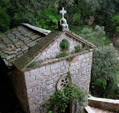 Chapel "Santa Maria delle Carceri" in the Eremo delle Carceri Assisi, Italy