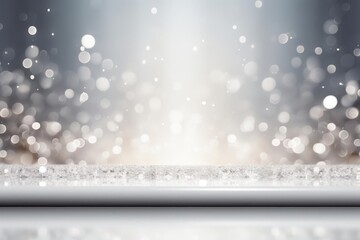 Silver Sparkle Background with Festive Stage.