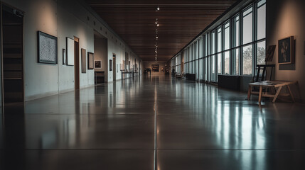 Minimalist interior with clean lines, embodying serene simplicity and modern elegance.