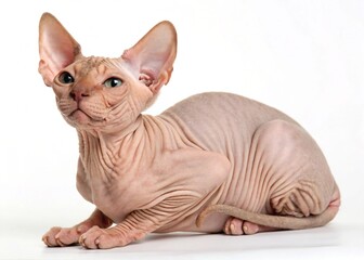 A Sphynx Cat in a Studio